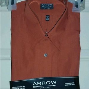 Arrow classic Fit burnt orange shirt